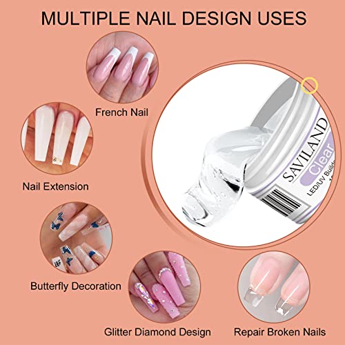 SAVILAND Builder Nail Gel Kit - All-in-One Extension & Strengthening Set