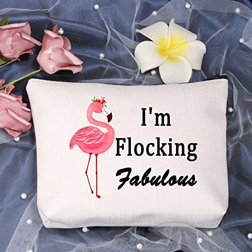 I'm Flocking Fabulous Pink Flamingo Cosmetic Bag - LEVLO