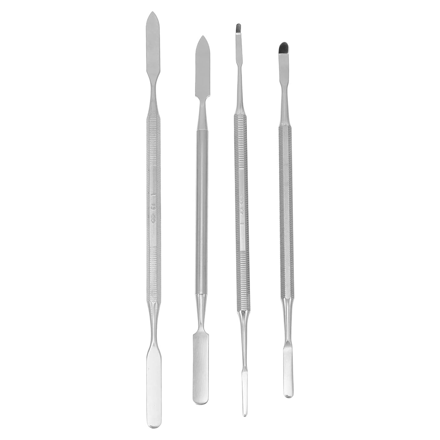 Stainless Steel Depotting Spatula Set - 4 Makeup Tools for Mixing Cosmetics | Durable & Easy to Clean
