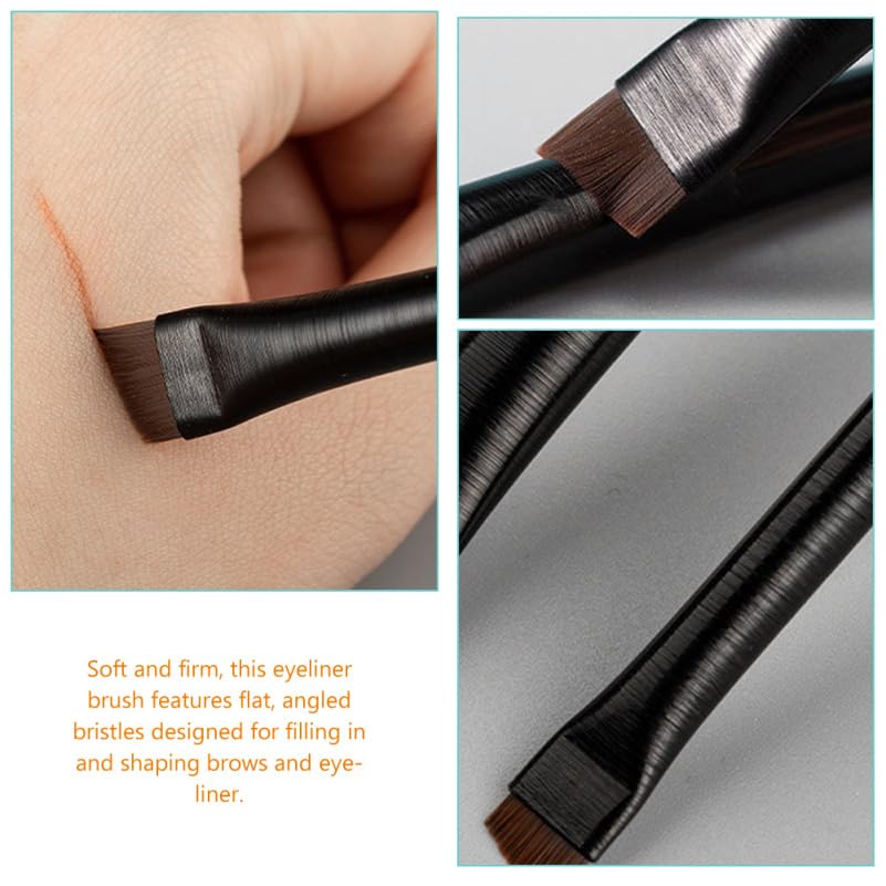 Eyebrow Brush Set - Ultra Fine Angled Eyeliner & Brow Brushes | Soft Bristles for Precise Eye Makeup
