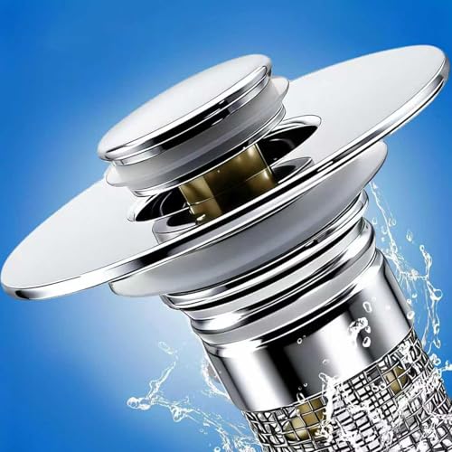 2-Piece Stainless Steel Bathroom Sink Drain Strainer Set