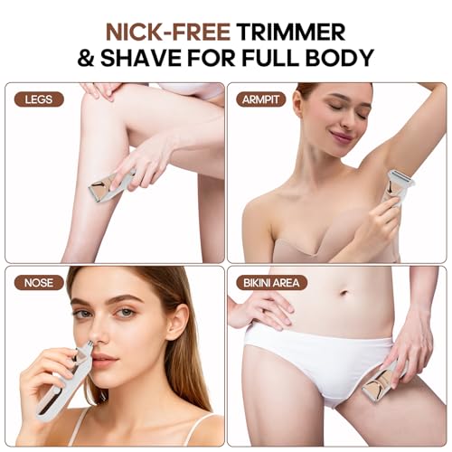 TEENOVA 3-in-1 Body Hair Trimmer for Men & Women - No Nick Groomer with LED Display, Waterproof Design