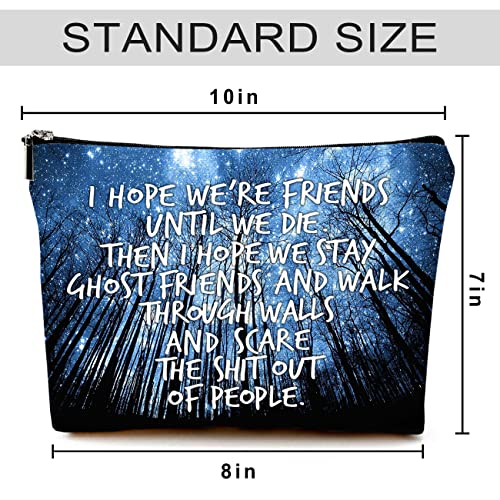 Givotin Canvas Makeup Bag for Purse, Waterproof Travel Cosmetic Pouch
