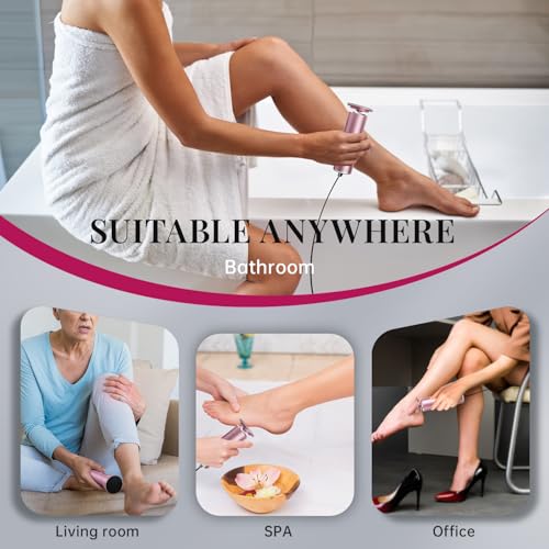 Krofaue Electric Foot Callus Remover with 60 Sandpaper Pads, Black