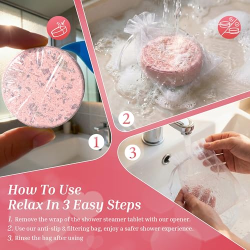 DONMIS Shower Steamers Aromatherapy 8-Pack – Long-Lasting Essential Oils
