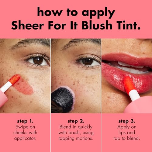 e.l.f. Sheer For It Blush Tint - Mauve Actually | Hydrating Lip & Cheek Makeup
