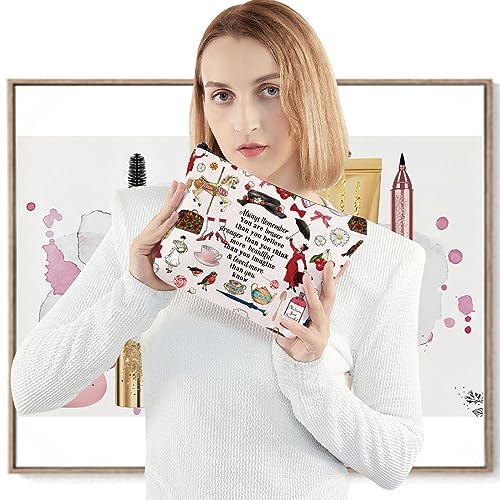 LEVLO Inspirational Quote Cotton Canvas Makeup Bag - Mary Movie Fan Gift