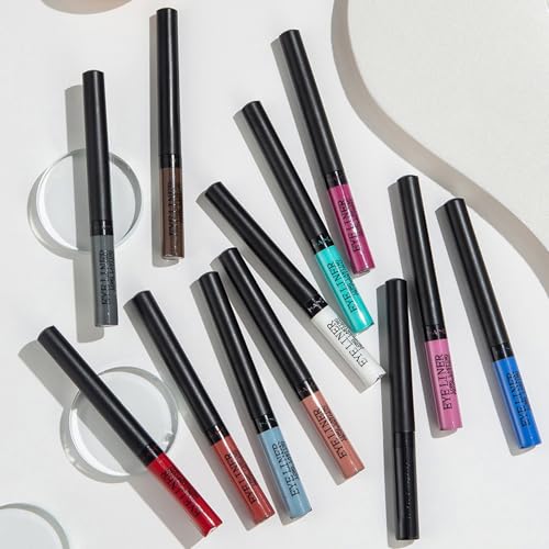 DekRion Waterproof Liquid Eyeliner - Matte Green Color, High Pigment