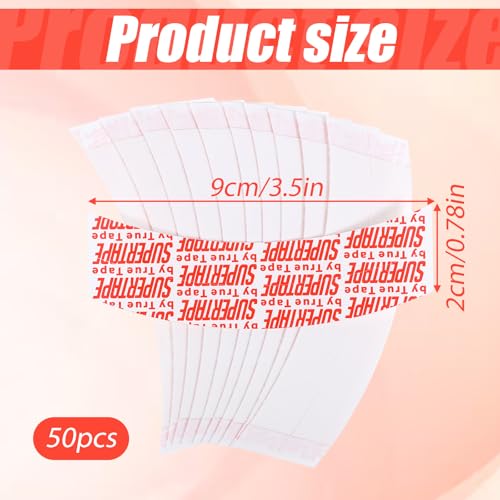50pcs Waterproof Wig Tape Strips for Lace Front Wigs - Strong Hold