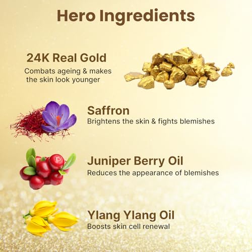 NATURES ESSENCE Glowing Gold Facial Kit with De-Tan Mask & Gold Scrub, 75g