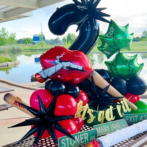 23-Piece Marijuana Themed Balloon Set for Parties