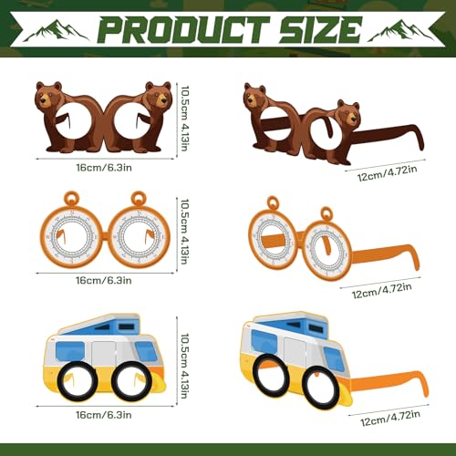 32 Pcs Camping Paper Glasses - Fun Party Favors for Outdoor Events