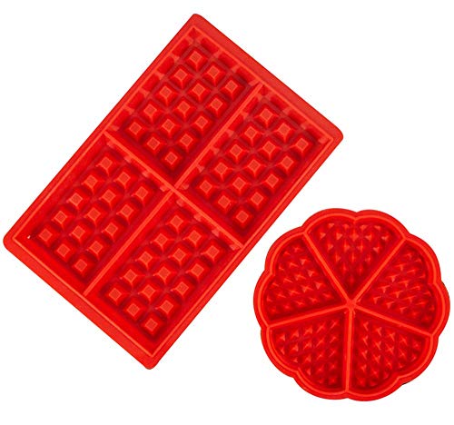 Silicone Waffle Mold Set - Nonstick Baking Tray for Cakes & Candies