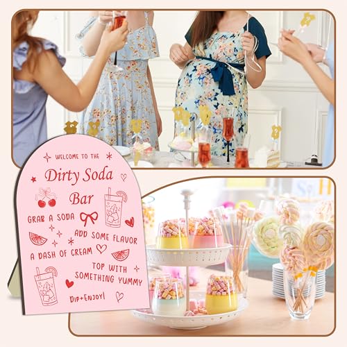 Dirty Soda Bar Wooden Sign for Bridal Showers & Parties - 8x10