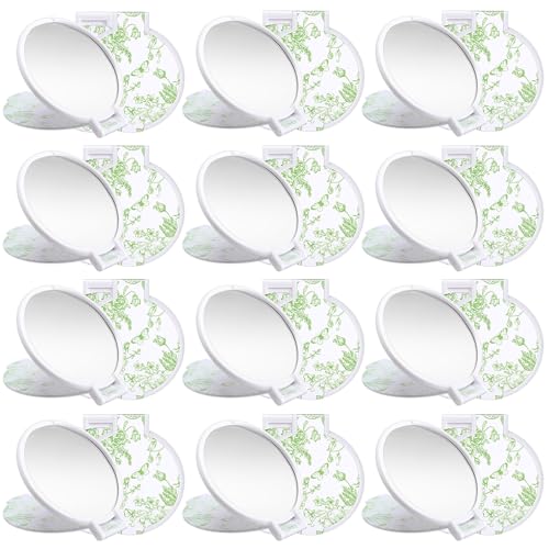24 Pcs Floral Compact Mirrors – Small Pocket Mirrors for Party Favors