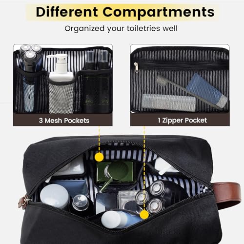 Vorspack Water-Resistant Toiletry Bag for Travel - Large Capacity, Organized Compartments