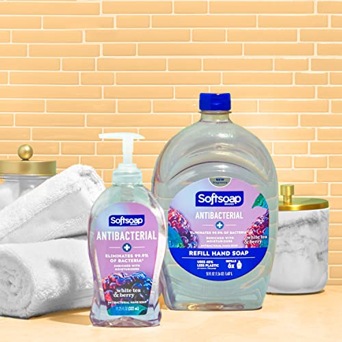 Softsoap Antibacterial Liquid Hand Soap Refill - White Tea & Berry, 50 fl oz (Pack of 2)