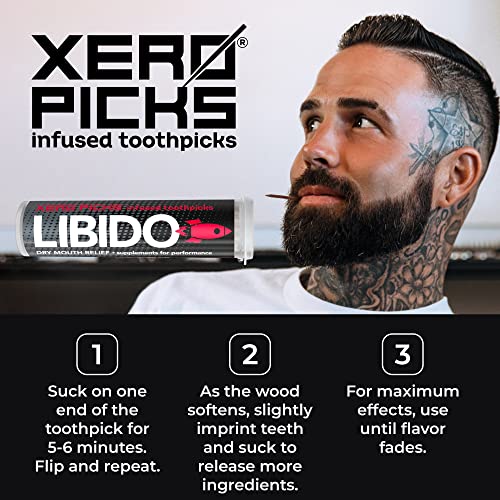 Xero Picks Strawberry Infused Toothpicks - 3 Pack for Fresh Breath