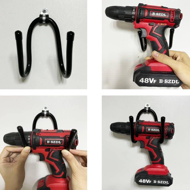 AUXPhome Wall Mount Power Tool Organizer Rack - Holds 4 Drills
