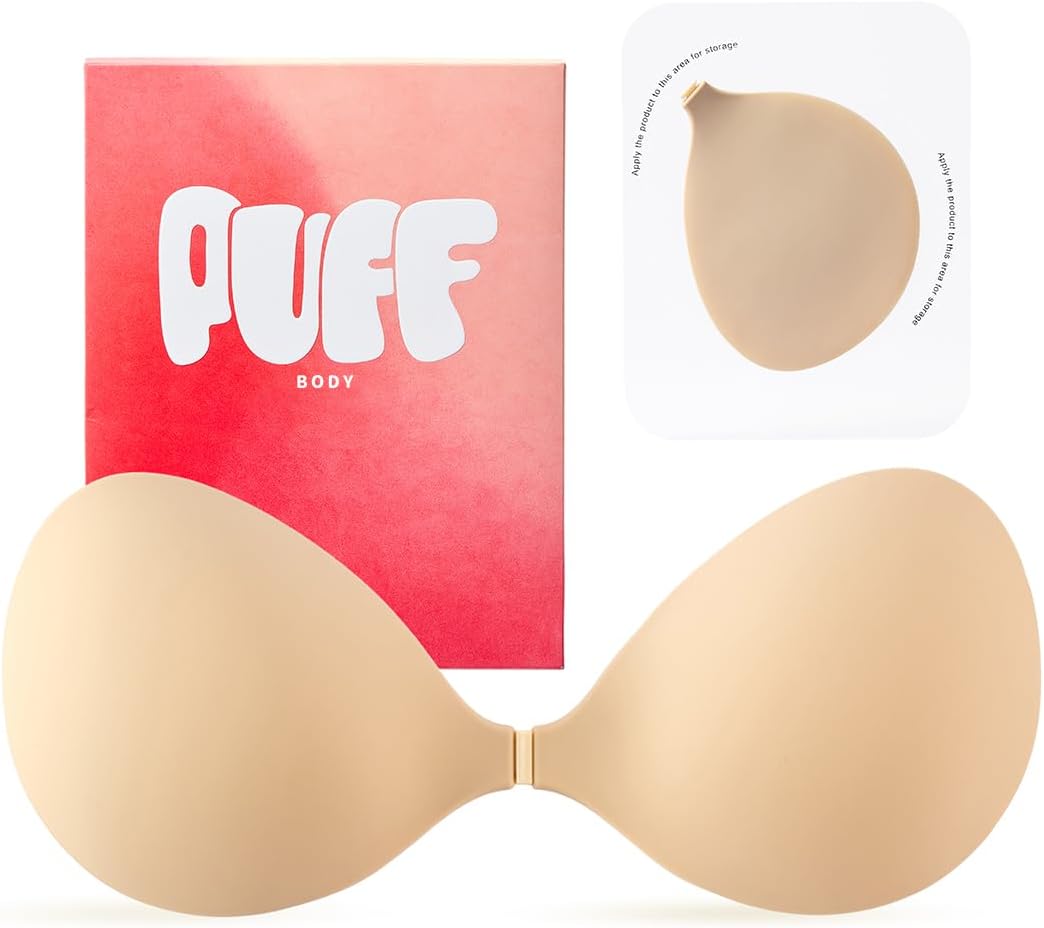 Invisible Strapless Sticky Bra - Push-Up Adhesive Bra for Backless Dresses | Cleavage Lift Nipple Covers