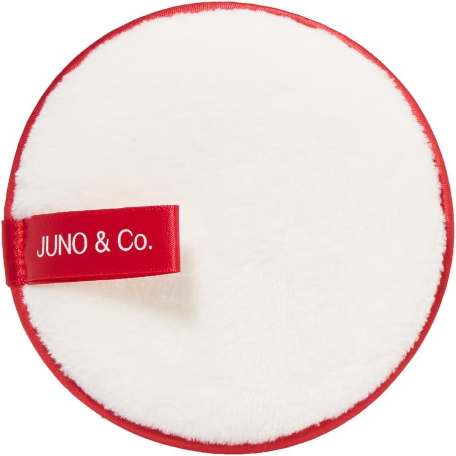 JUNO & Co. Reusable Makeup Remover Pad | Washable Face Cleansing Pad in Red