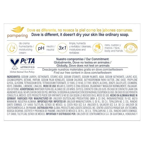 Dove Shea Butter Soap Bar - 4.75 Ounce Nourishing Cleanser