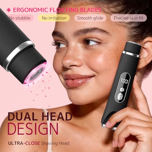 Bikini Trimmer for Women,Smooth Electric Razor for Sensitive Skin, IPX7 Waterproof Wet & Dry Cordless Body Shaver & Grooming Set for Bikini Area, Pubic Hair, Face, Underarms & Legs (Black