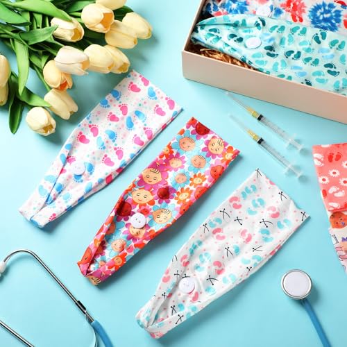 Jexine 12 Pack Nurse Headbands for Labor and Delivery Women - Elastic & Comfortable, Ear Pain Relief