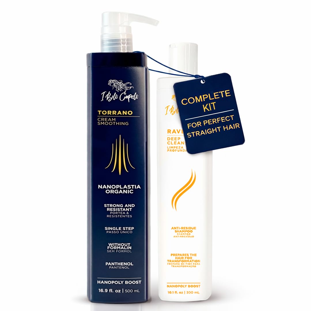 Keratin Hair Treatment Kit - Formaldehyde-Free Straightening with Nanoplastia & B-tox | 2 Pack