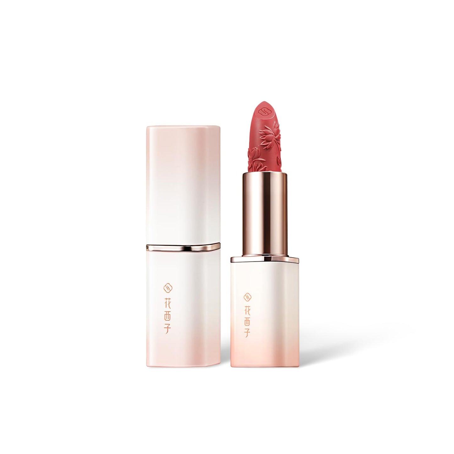 FLORASIS Blooming Rouge Engraved Lipstick for Women Matte Long Lasting Lipsticks (L302 Sweet Guava)