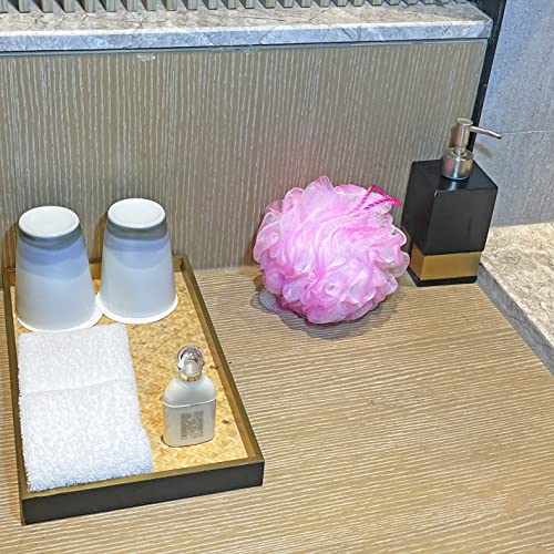 3 Pack Bath Loofah Sponges for Body Wash - Durable Exfoliating Shower Balls, 75g each, Multiple Colors