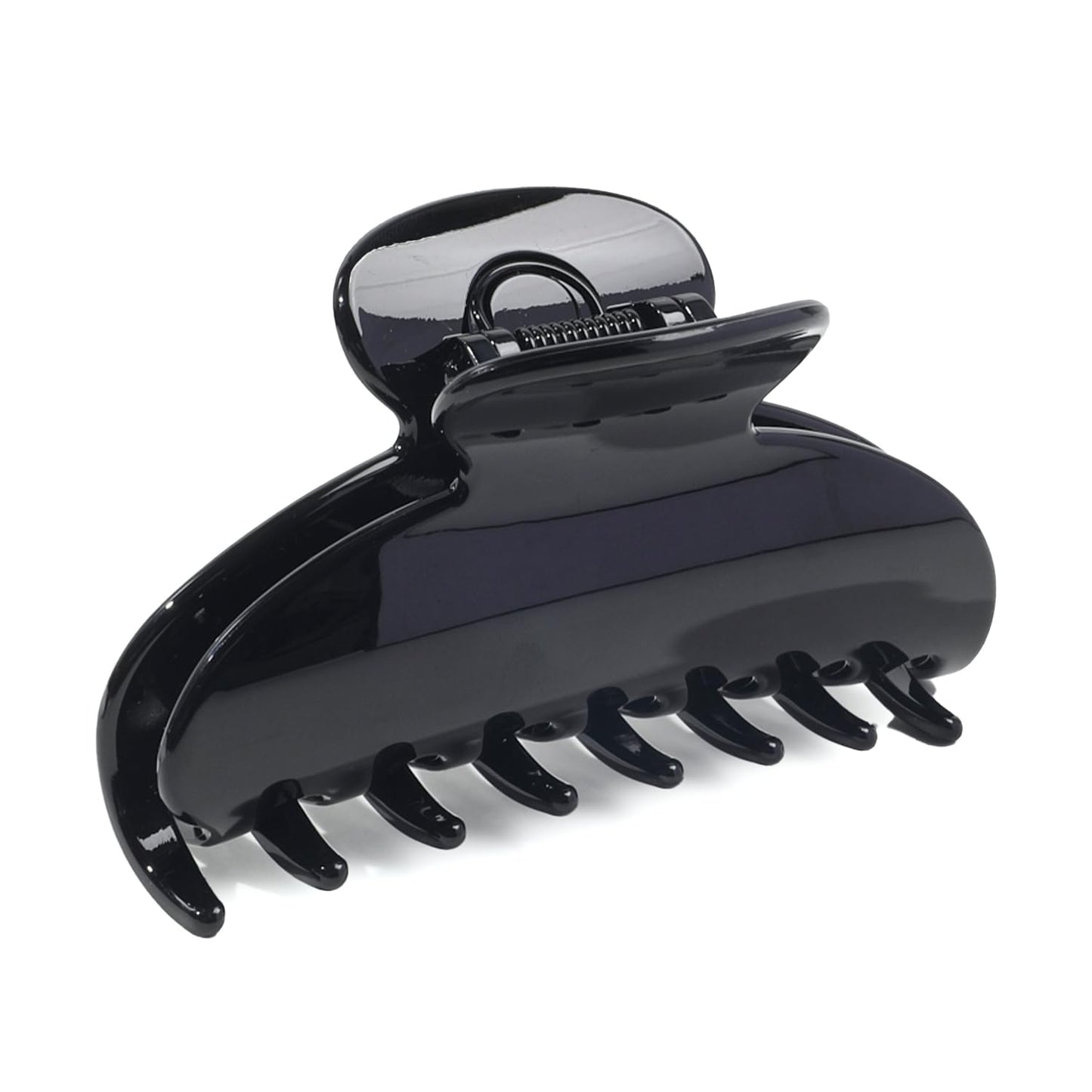 Cloud White Hair Claw Clip - Strong Hold for Thick or Thin Hair | 4.1 Inch Premium PC Material + 2 Black Satin Scrunchies