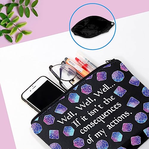 Canvas Dice Pouch for RPG Gamers - 3D Printed Makeup Bag
