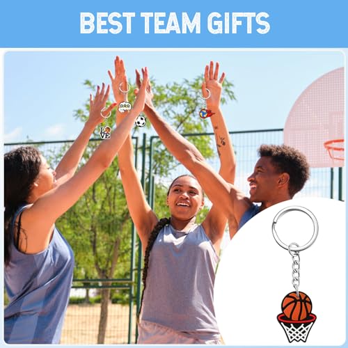 30-Pack Sports Keychains Set - PVC Charms for Parties & Gifts
