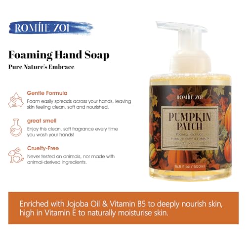 ROMIIE ZOI Foaming Hand Soap, Pumpkin Patch Scent, Moisturizing 500ml
