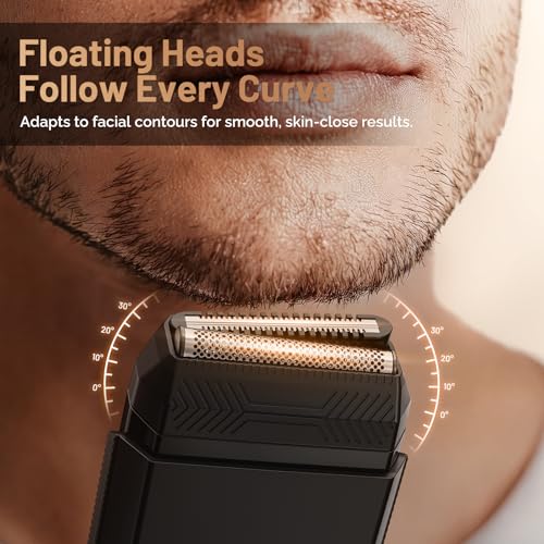Sybler Cordless Electric Razor & Beard Trimmer for Men, Waterproof, Fast Charging