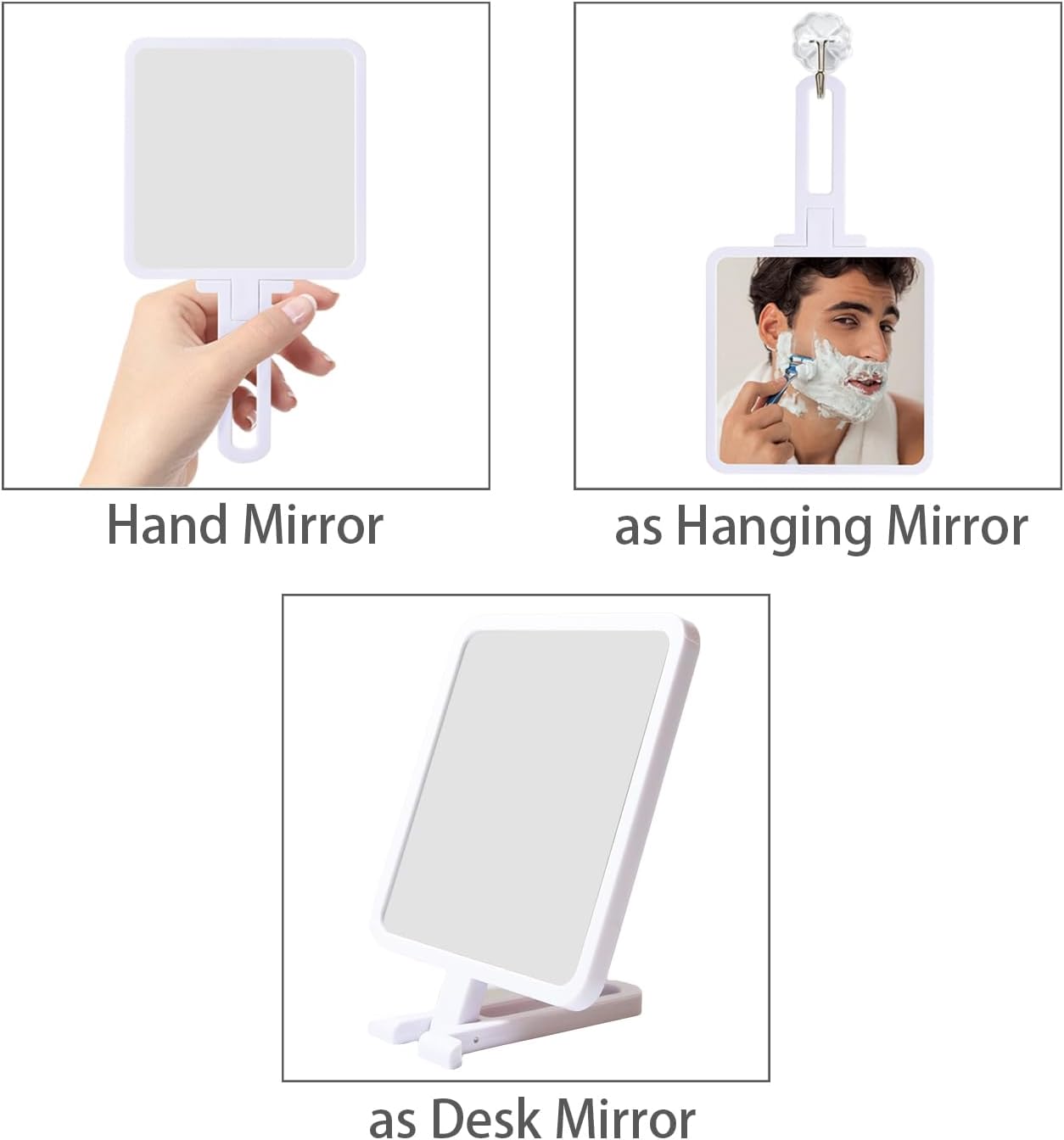 Custom Hand Mirror - 6.2” L × 3.5” W Portable Flip-Up Stand | Perfect Gift for Bridesmaids, Birthdays, and Anniversaries