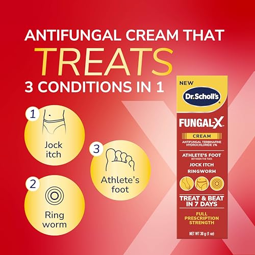 Dr. Scholl's Fungal-X Antifungal Cream for Athlete's Foot Relief - 1 oz