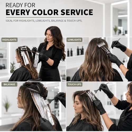 ForPro Expert Embossed Aluminum Foil Roll - 320 Ft Hair Foils for Color & Highlights, Medium Thickness