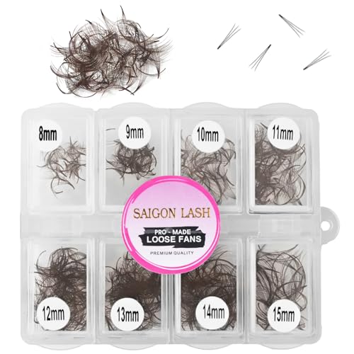 Saigon Lash 600 Promade Loose Fans - Dark Brown 3D Volume Eyelash Extensions