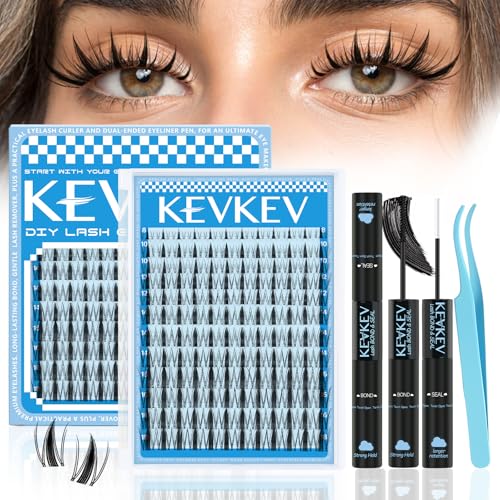 KevKev Fairy Manga Lash Clusters Kit Anime Eyelash Extensions with Spikes - Variation 01
