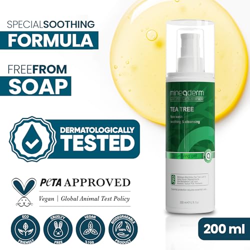 Mineaderm Tea Tree Oil Face Wash for Oily & Acne-Prone Skin - 6.76 fl oz