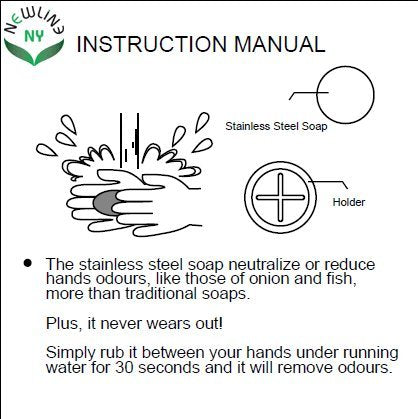 Stainless Steel Odor Remover Soap with Stand for Hands & Kitchen Use
