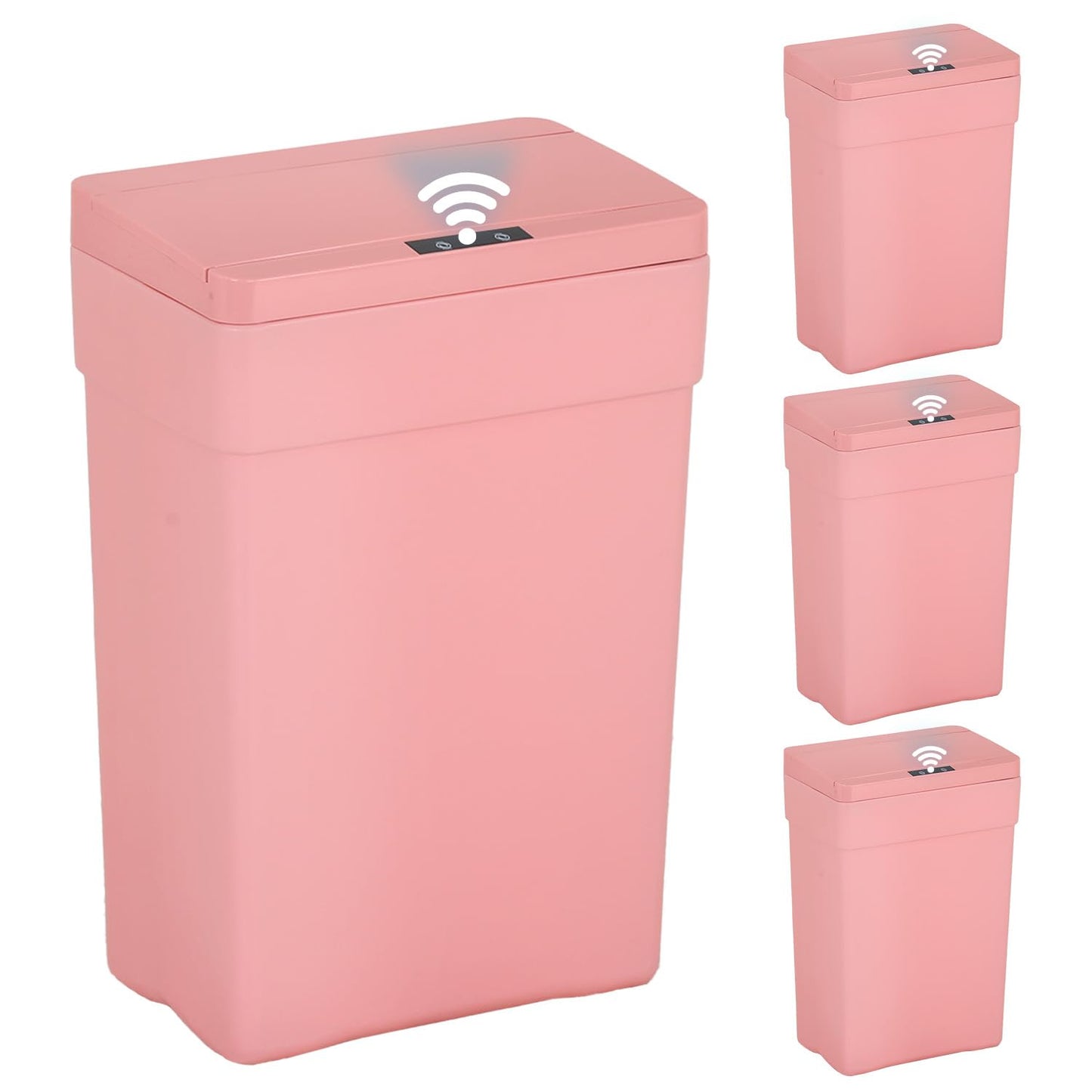 BestOffice 13 Gallon Touch-Free Trash Can - High-Capacity Plastic Garbage Bin for Kitchen, Bathroom, Home Office | Blue