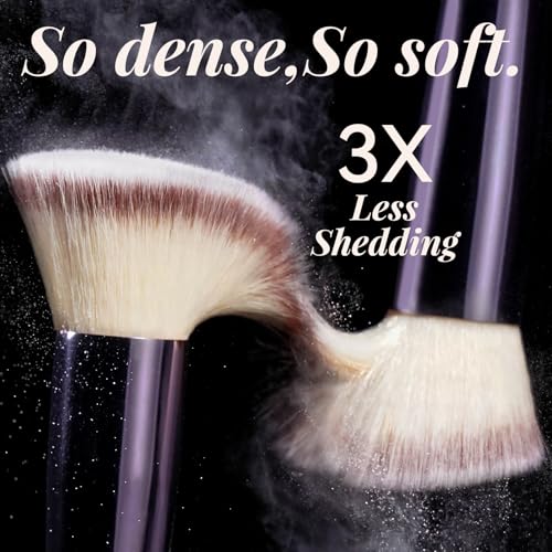 BS-MALL Makeup Brush Set 18 Pcs Professional Foundation Powder Concealers Eyeshadow Blush Synthetic Makeup Brushes with Labeled instruction Black Case Upgraded Version