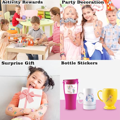 104 PCS Unicorn Temporary Tattoos for Kids - Safe & Fun Party Favors