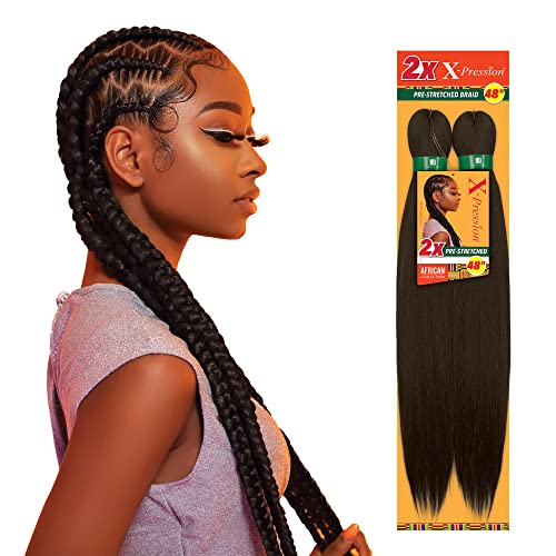 Sensationnel X-Pression Pre-Stretched Braiding Hair, 48in - Color 33, 1 Pack