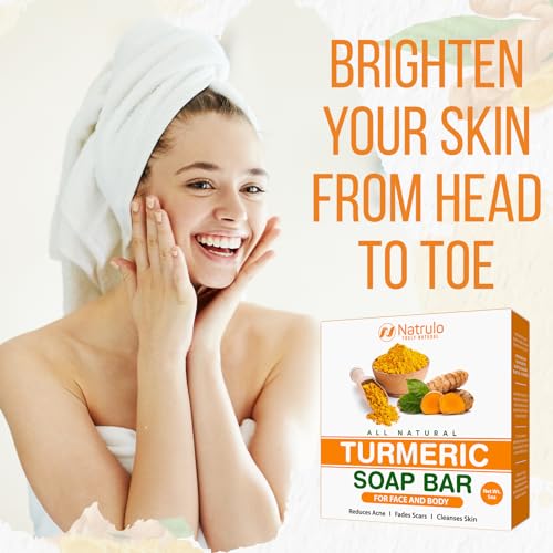 Natural Turmeric Soap Bar for Brightening & Exfoliating Skin - 5oz