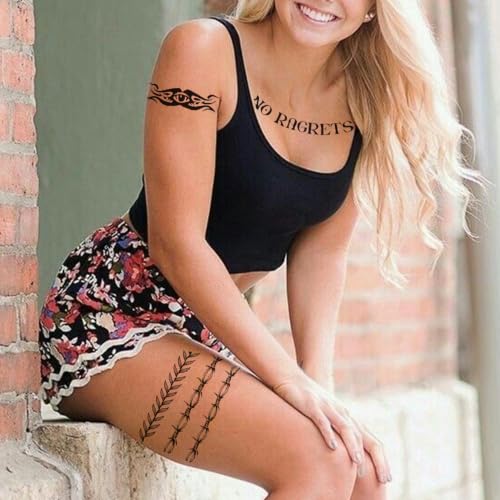 CLOOOUDS No Ragrets Barbed Wire Temporary Tattoos - 4 Sheets