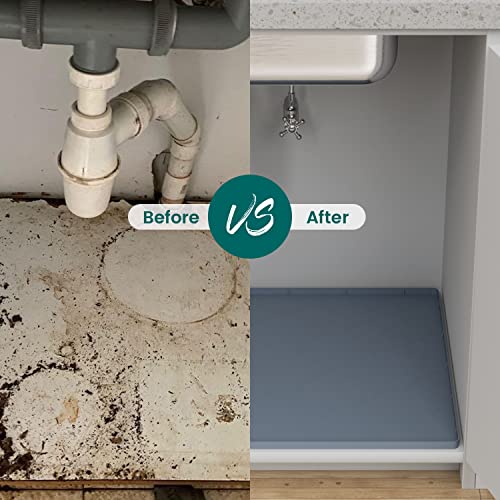 Waterproof Silicone Under Sink Mat 34" x 22" for Kitchen & Bathroom